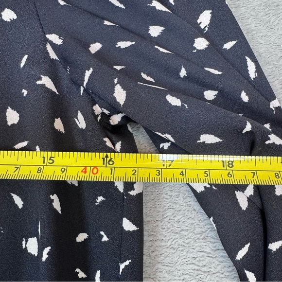 Ann Taylor LOFT Dark Blue Ruffled Blouse Extra Small - Picture 4 of 10